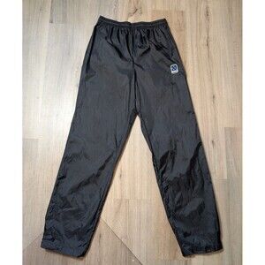 Eddie Bauer Vintage Size M Waterproof Rain Pants Black Hiking Wind Overpants